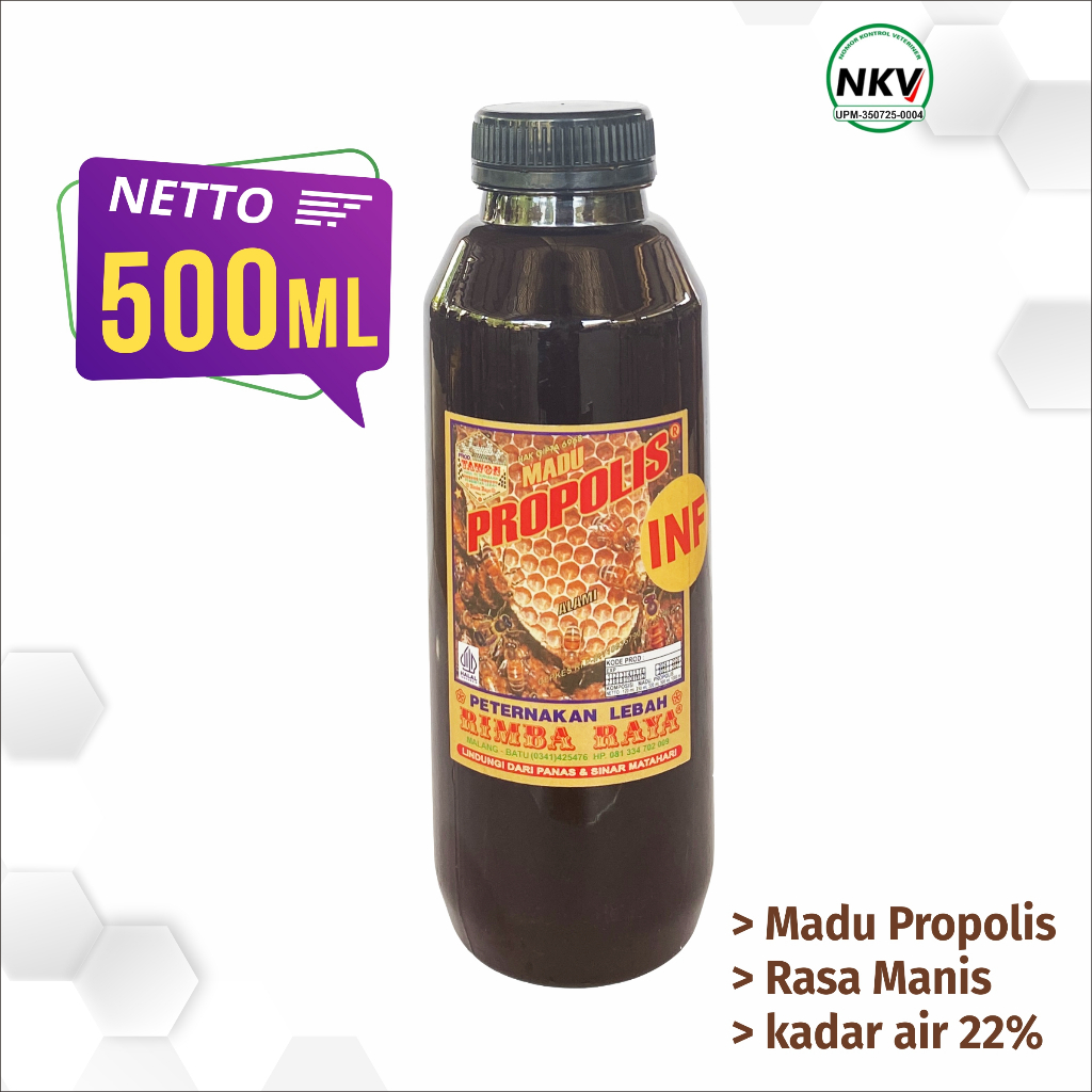 Rimba Raya Madu Propolis Infeksi 500ml Botol plastik