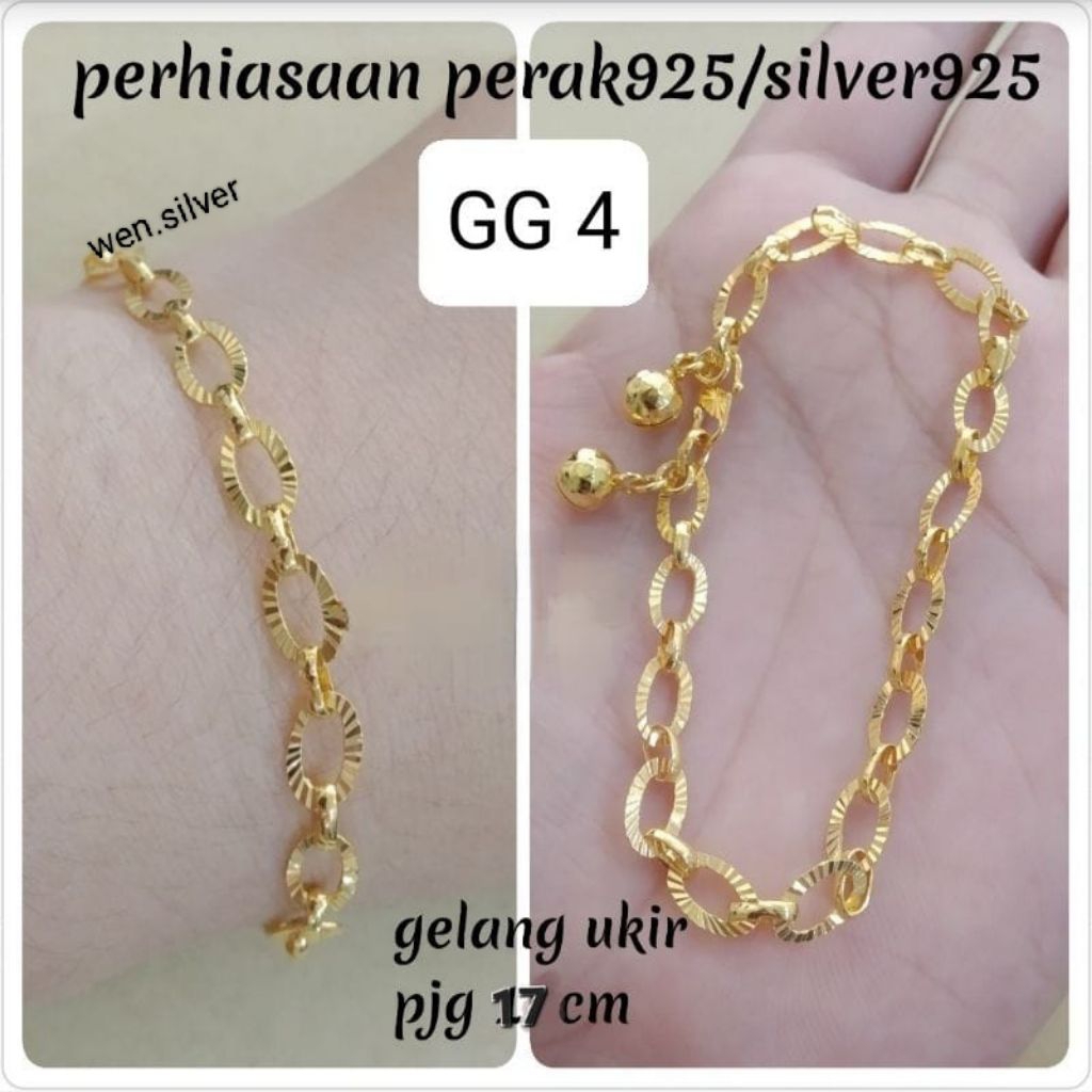 Gelang Rantai Dewasa Perak 925 Asli