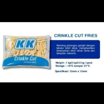 kentang goreng crinkle cut kk brand