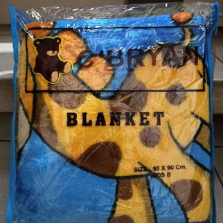 Selimut bayi bahan bludru - selimut bayi topi - 90x90cm