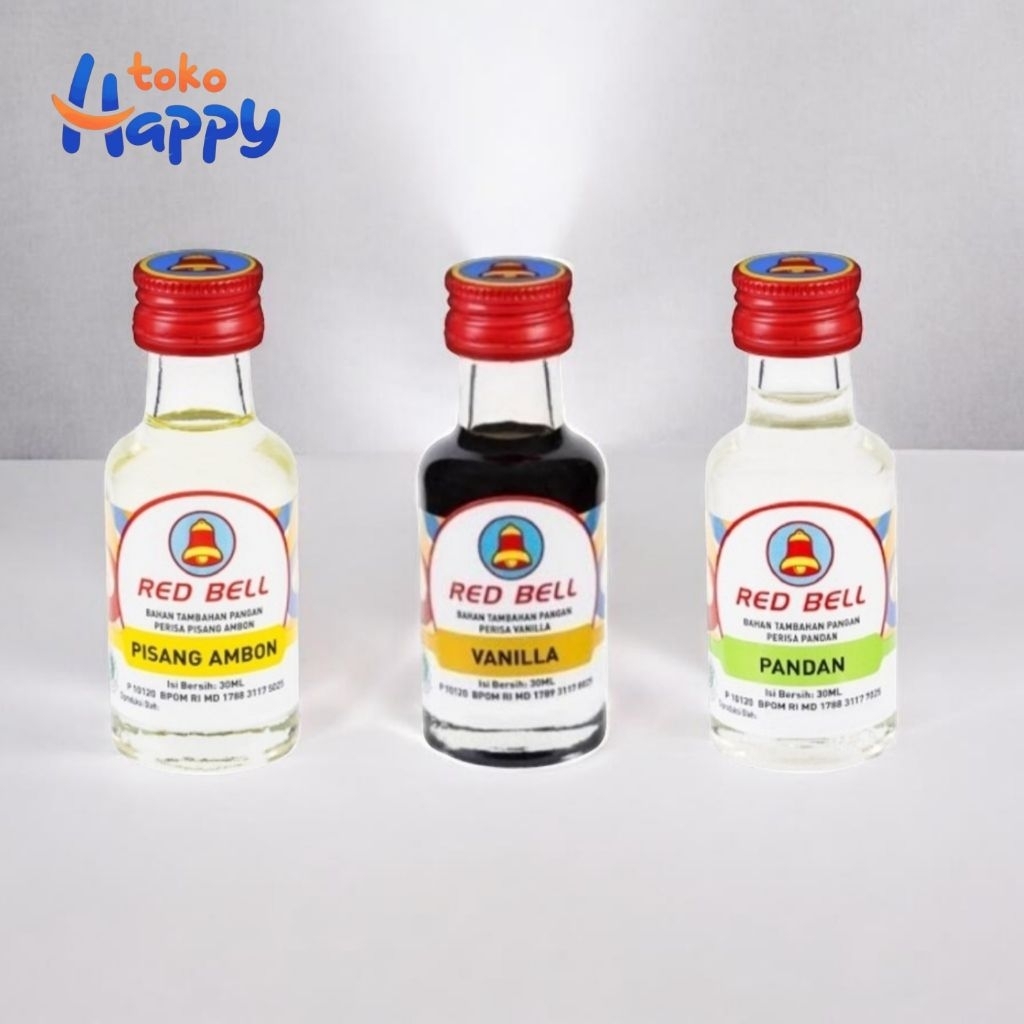 RED BELL ESSENCE / PERISA MAKANAN VANILLA / PANDAN / PISANG AMBON 30ML