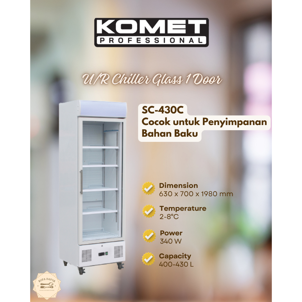 KOMET Showcase Chiller SC-430 | Display Cooler Showcase 1 Pintu - SC-430
