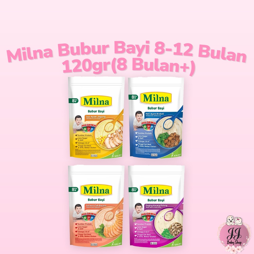 Milna Bubur Bayi 8-12 Bulan 120gr(8 Bulan+)
