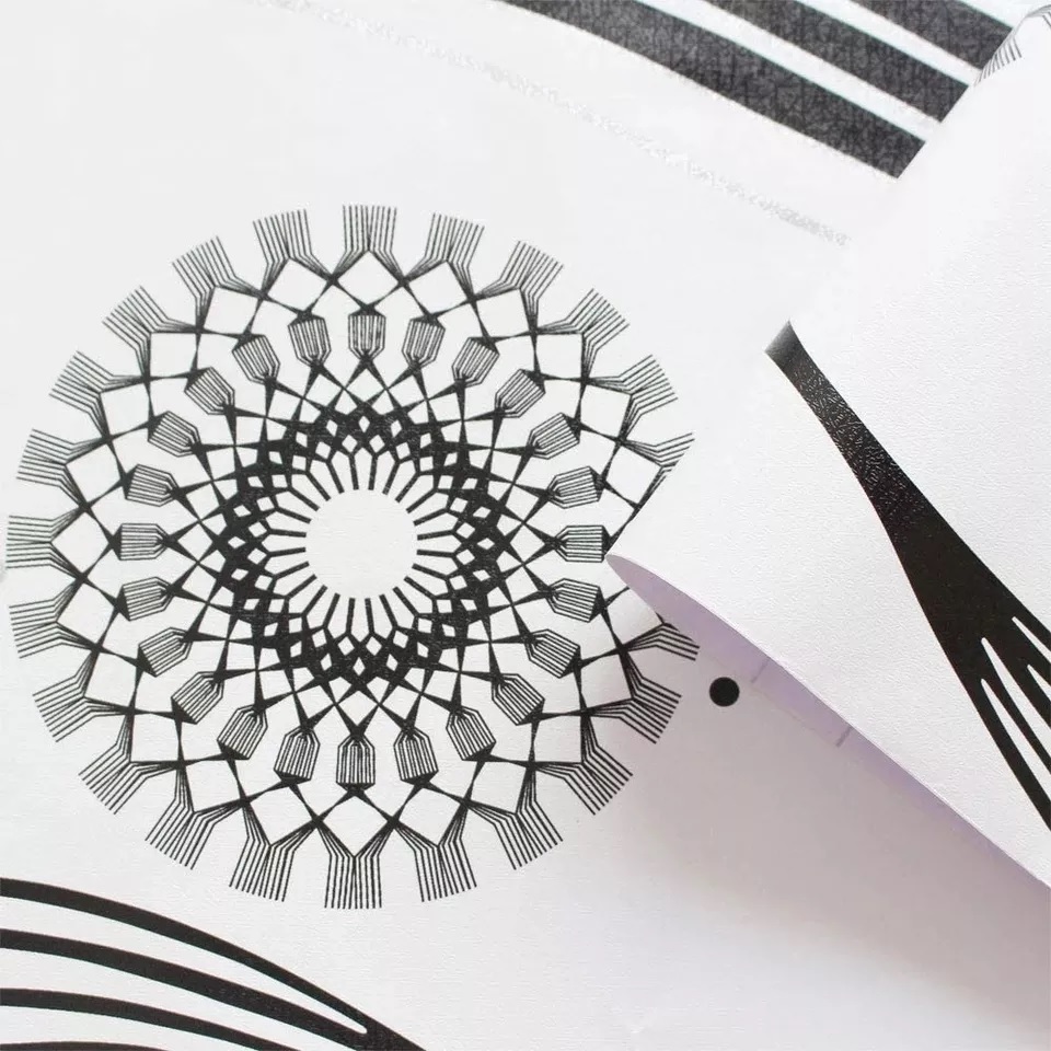 Wallpaper Dinding / Wallpaper Sticker GERIGI HITAM PUTIH