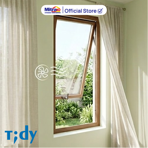 Jendela Jungkit Aluminium 60x150cm Coklat W3 - Tidy [INCLUDE PACKING KAYU]