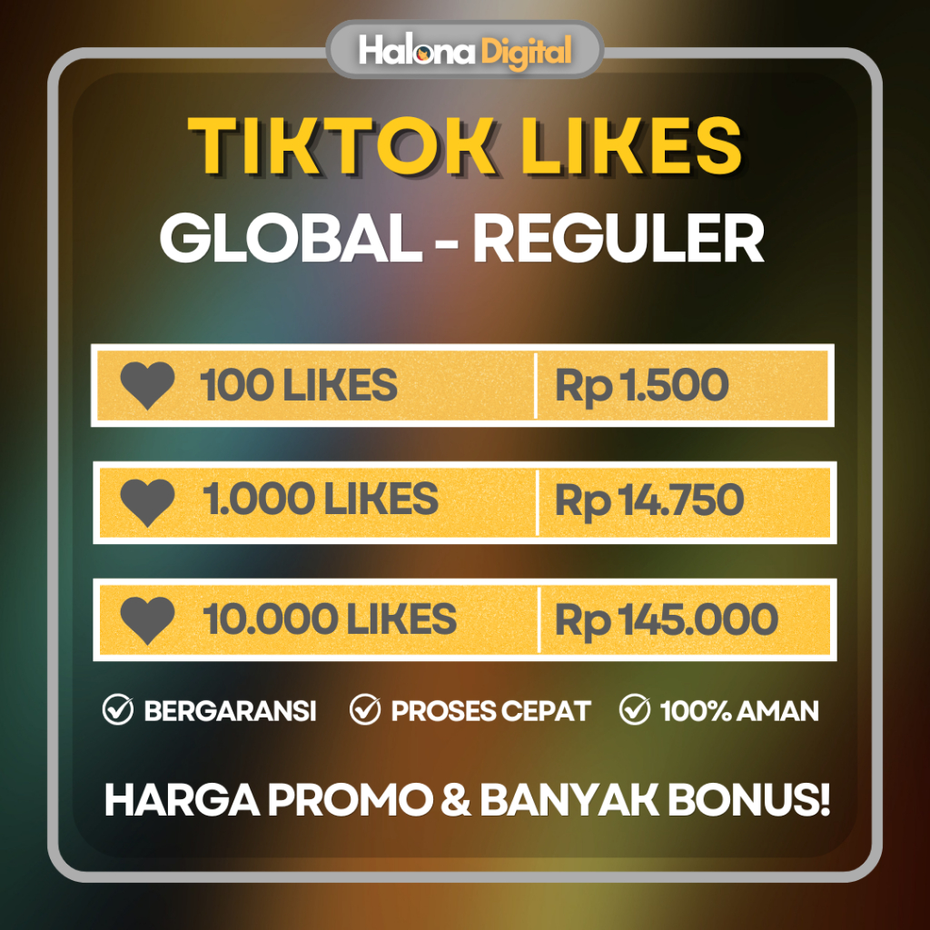 Like Tiktok Permanen Proses Cepat - TERMURAH