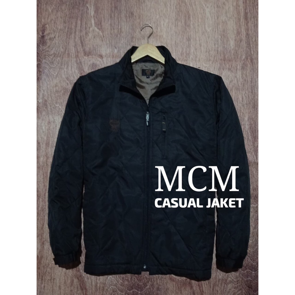 Casual jaket keren MCM luxury papan atas daleman puffer bahan enak warna pekat second preloved