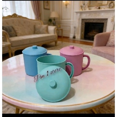 Mug Plastik Jumbo/Gelas Plastik Jumbo dengan tutup