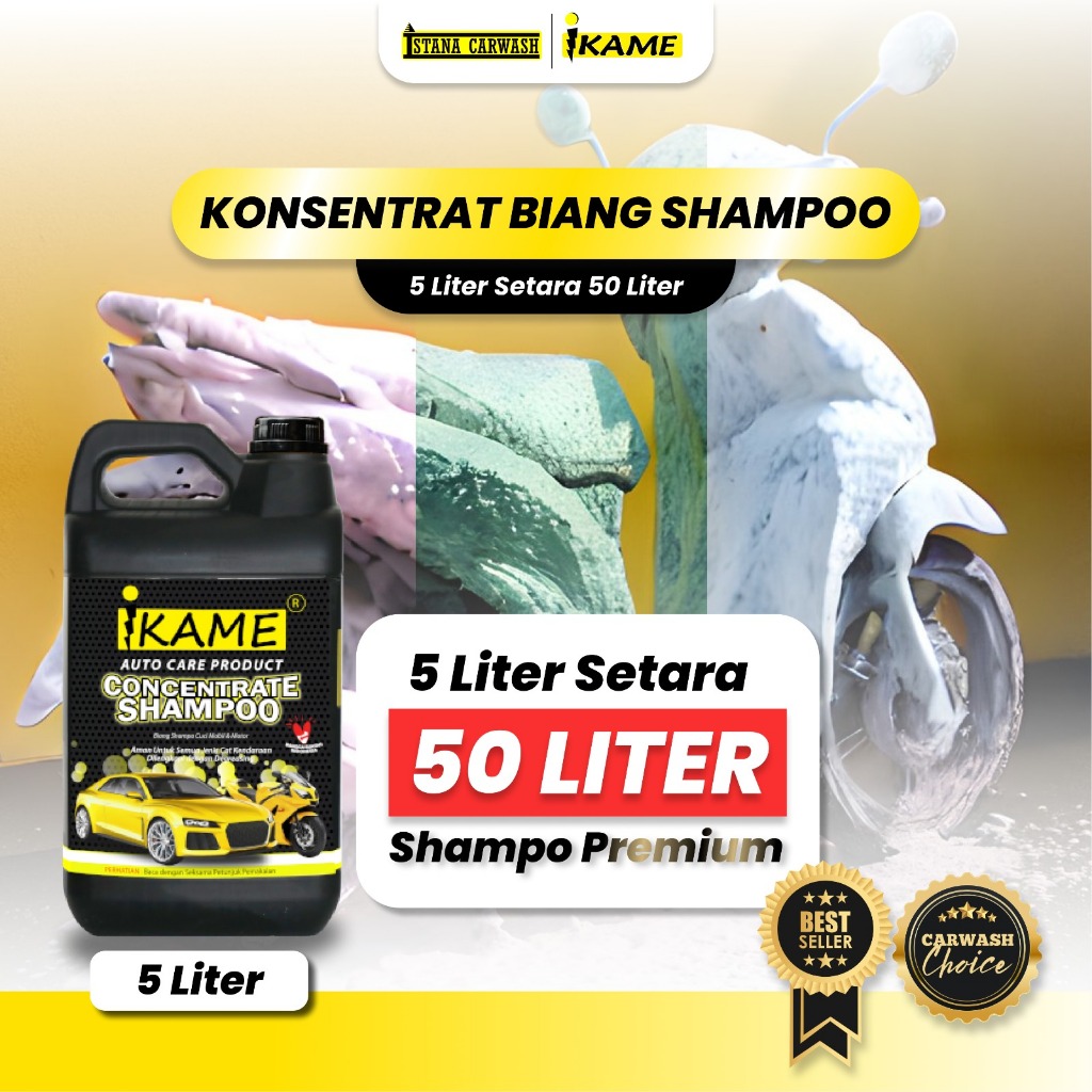 IKAME 5 Liter Biang Sampo Salju Snow Wash Konsentrat Biang Super Salju Tebal Busa Melimpah Cuci Mobi