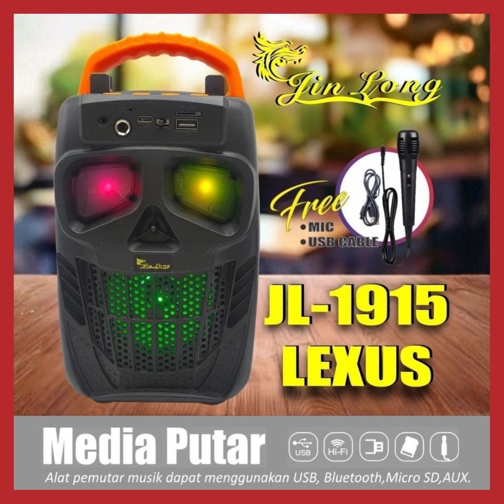 JIN LONG JL-1915 LEXUS SPEAKER 5 INCH + 1 MIC KABEL