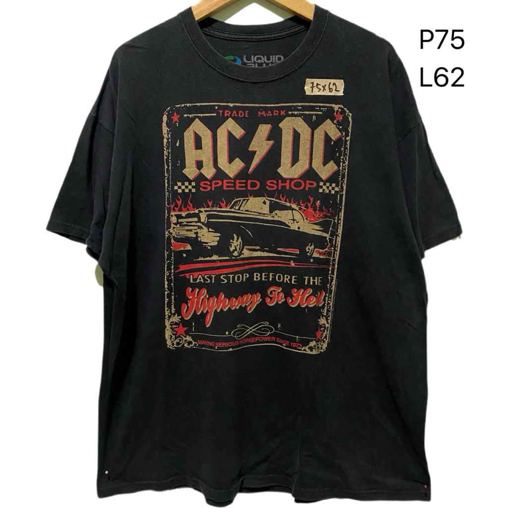 kaos band ac dc liquid blue