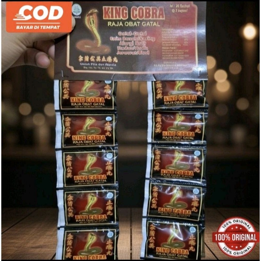 1 HANGER KAPSUL CAP KING COBRA KHASIAT MENGOBATI GATAL-GATAL, ALERGI KULIT