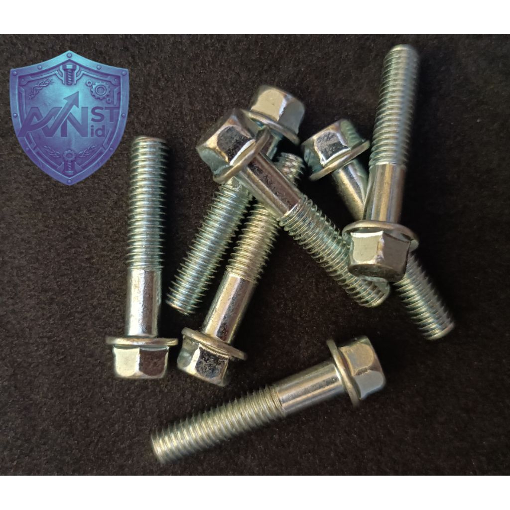 Cod..1biji.BAUT CVT PANJANG 3CM.BAUT BLOK MESIN M6*30,BAUT CVT MOTOR METIK BEAT ,GENIO,VARIO,SCOPY ,