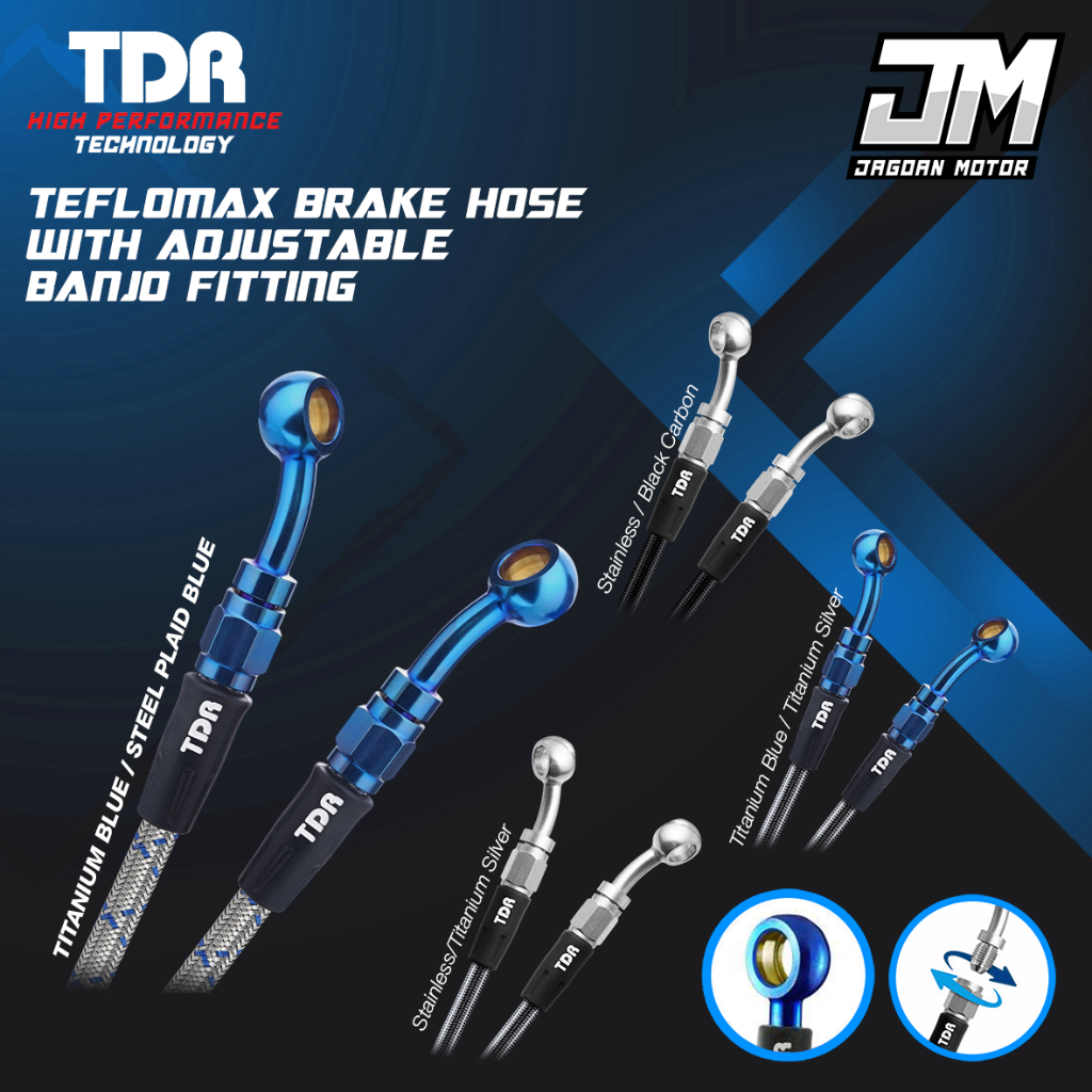 Banjo Selang Rem TDR Stainless Steel Banjo Fitting Long & Short (Lurus / Bengkok)