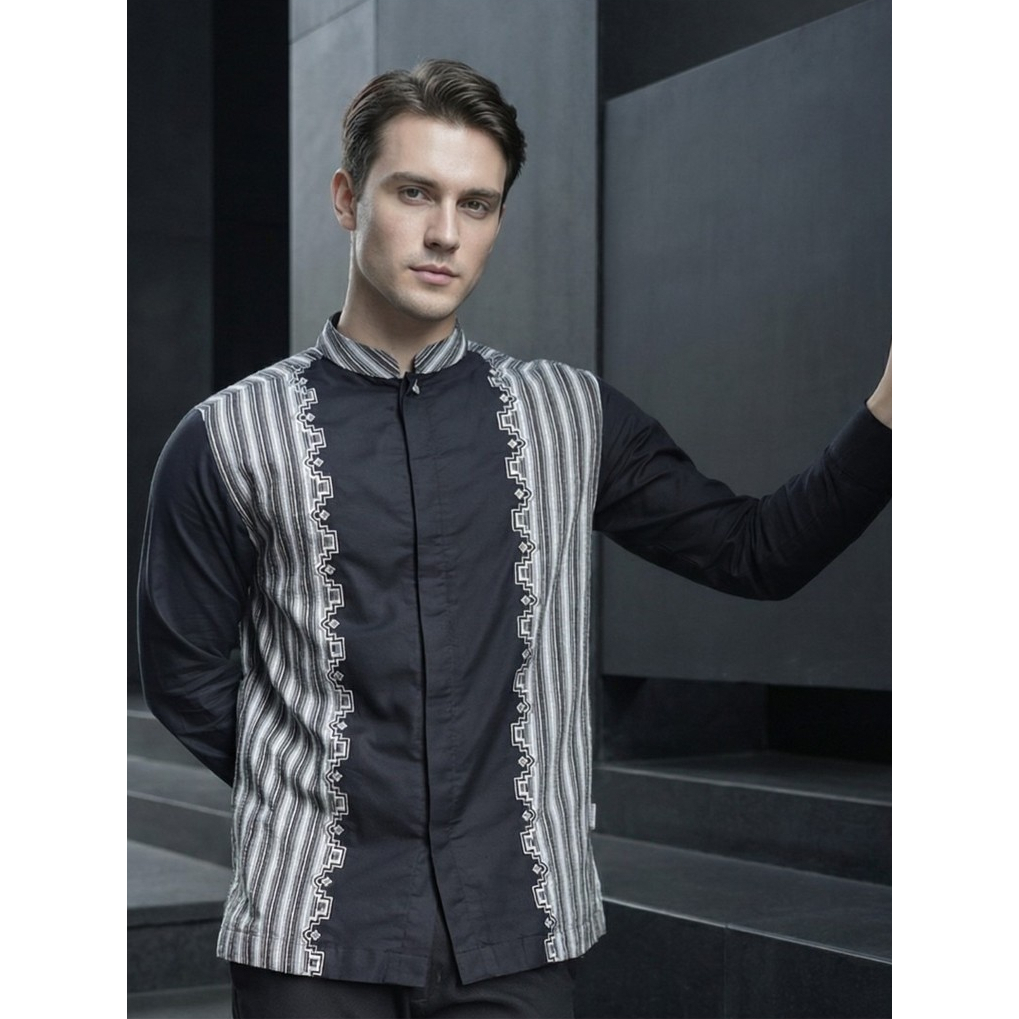 Shafira - Caspian Menswear | Baju Koko Atasan | Tangan Panjang Pria