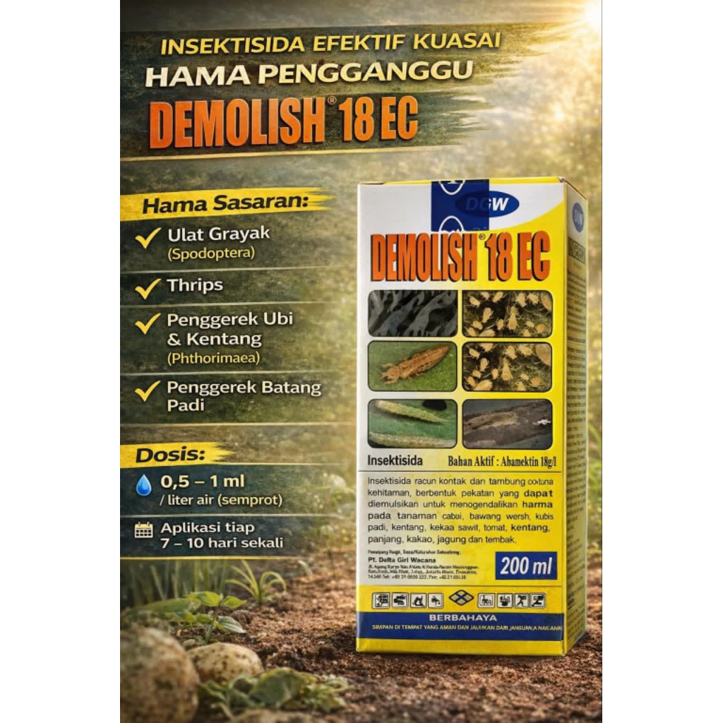 INSEKTISIDA DEMOLISH BAHAN AKTIF ABAMEKTIN 18 EC