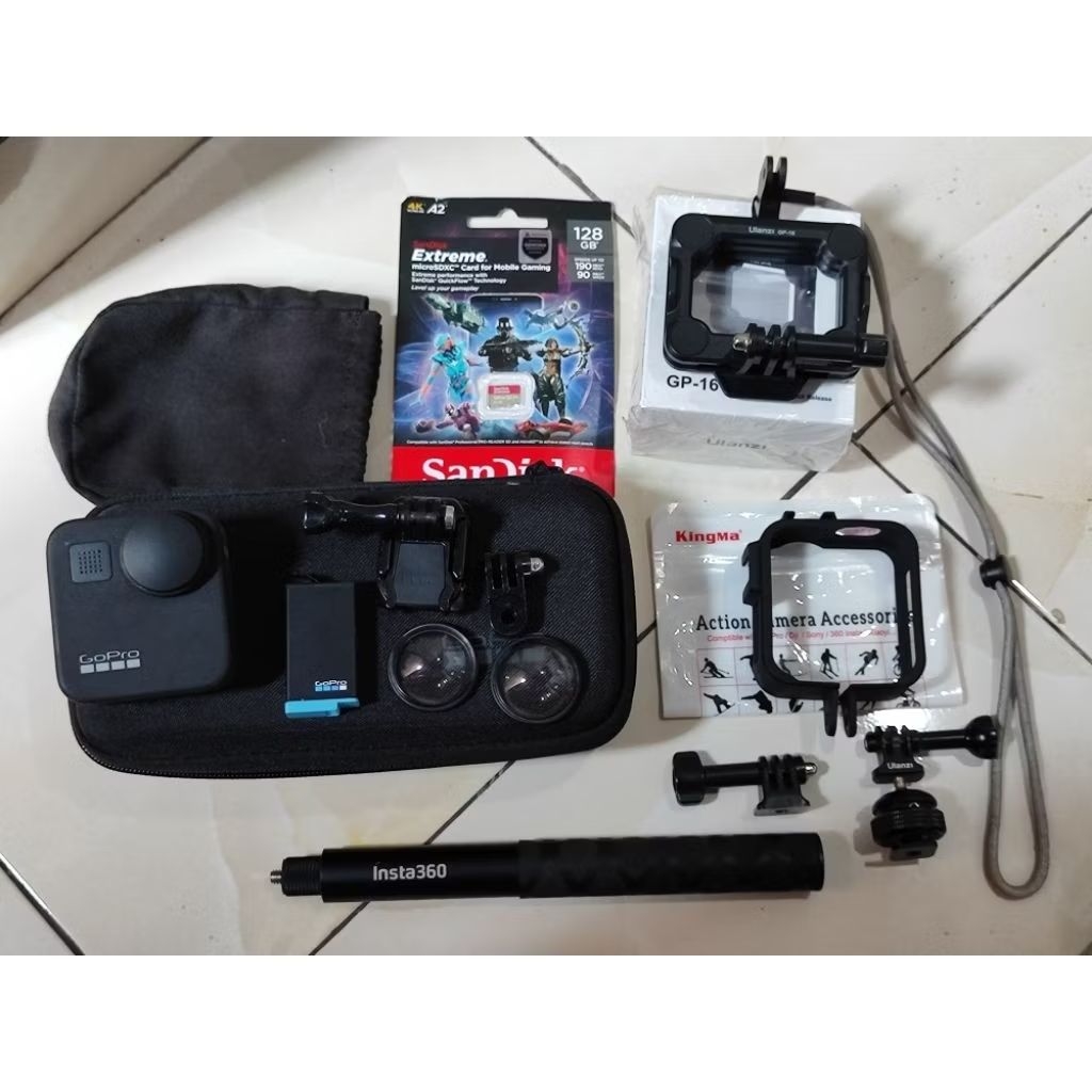 BUNDLING Gopro Max 360 + Aksesoris Second