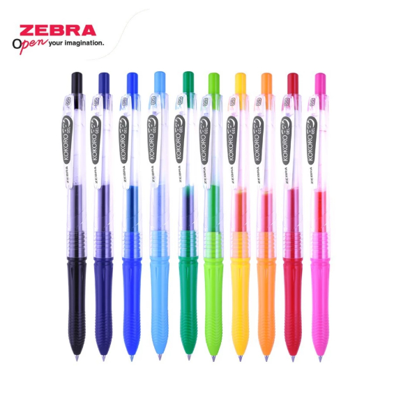 Pulpen Gel Kokoro Zebra 0.5mm - Refill Jepang, Desain Ergonomis, Tinta Pigmen