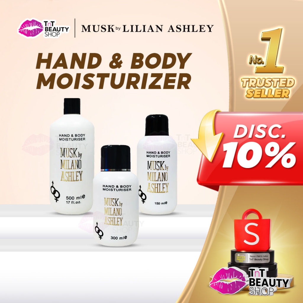 MUSK BY MILANO ASHLEY Hand & Body Lotion Moisturiser - 150ml - 300ml - 500ml - Musk By Milano Ashley