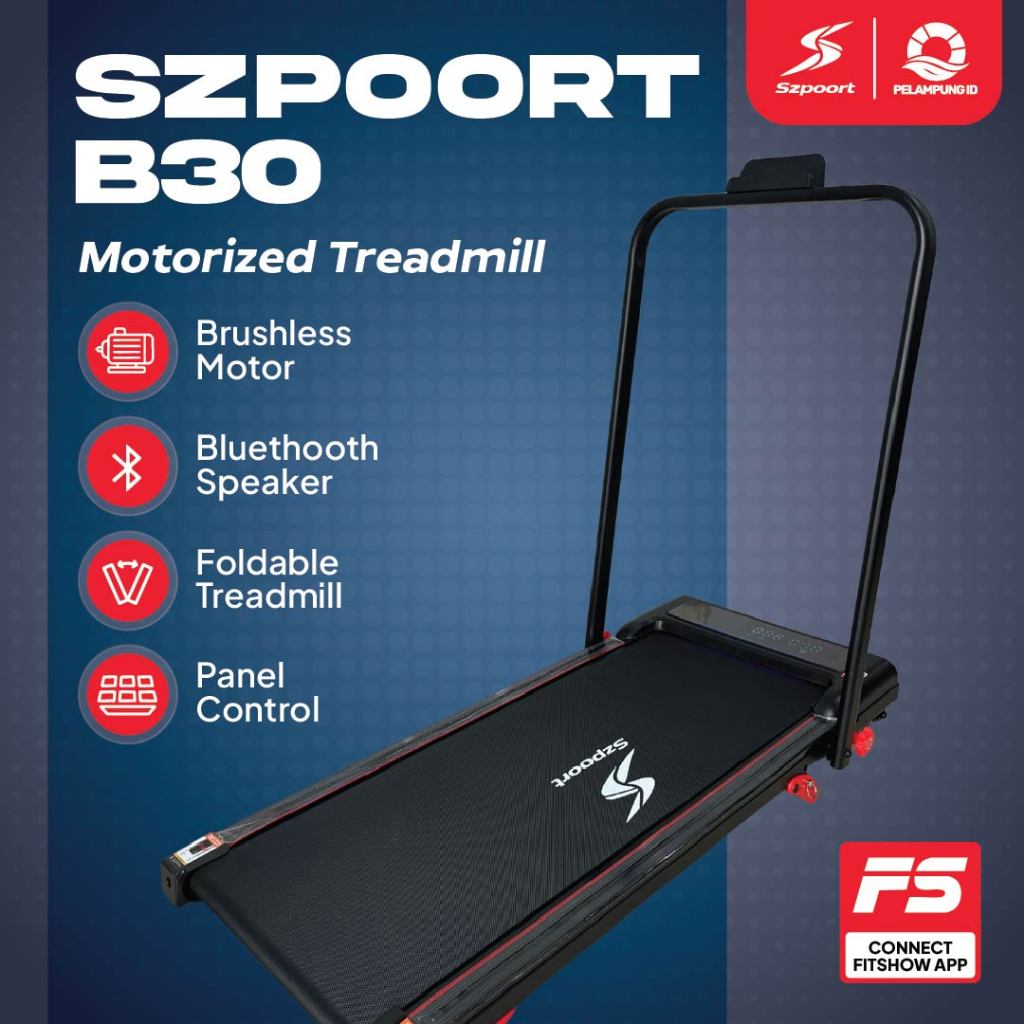 SZPOORT Treadmill Walking Pad Slim Edition with Virtual App Tracking and Bluetooth Speaker | 3 level