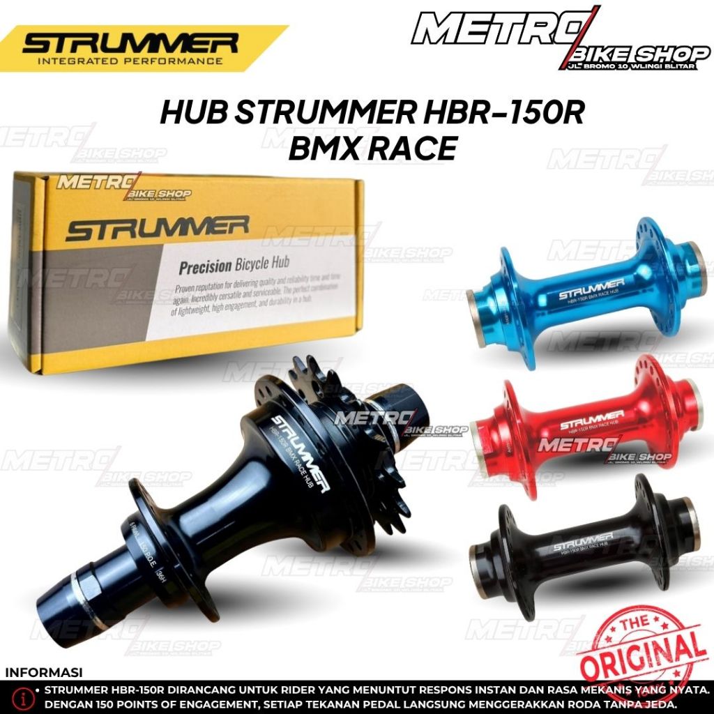 Hub BMX Strummer HB-150r FreeHub BMX depan belakang Gear Tawon Freehub BMX bunyi HUB untuk 20inch