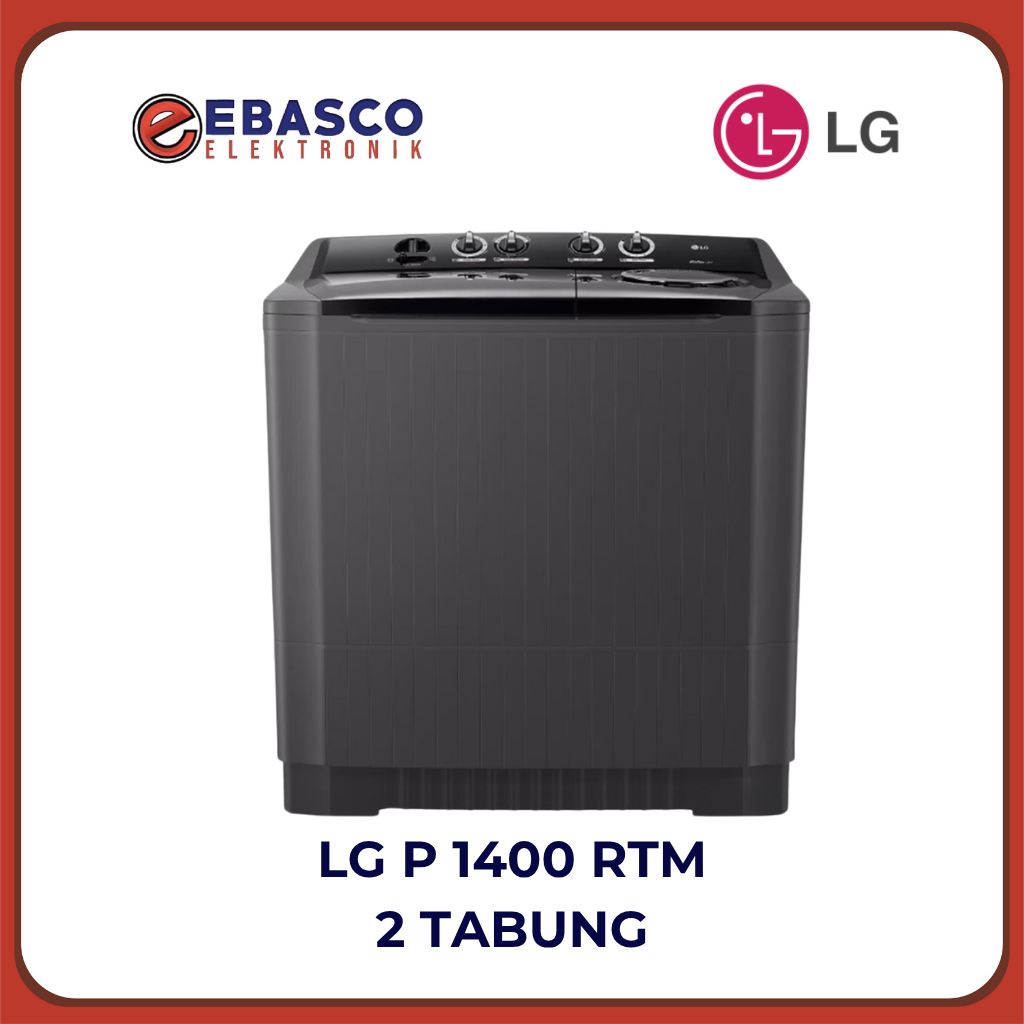 LG MESIN CUCI 2 TABUNG LG P 1400 RT Kapasitas 14 Kg Roller Jet Pulsator Garansi Resmi