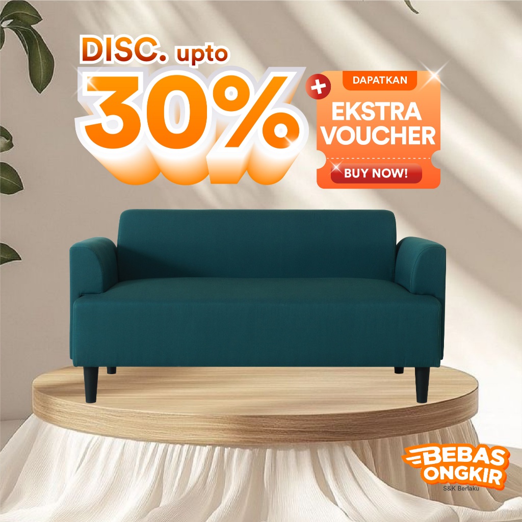 IFURNHOLIC Skona Sofa 2 Dudukan | Sofa Minimalis Ruang Tamu | Kursi Tamu Minimalis | Sofa 2 Seater