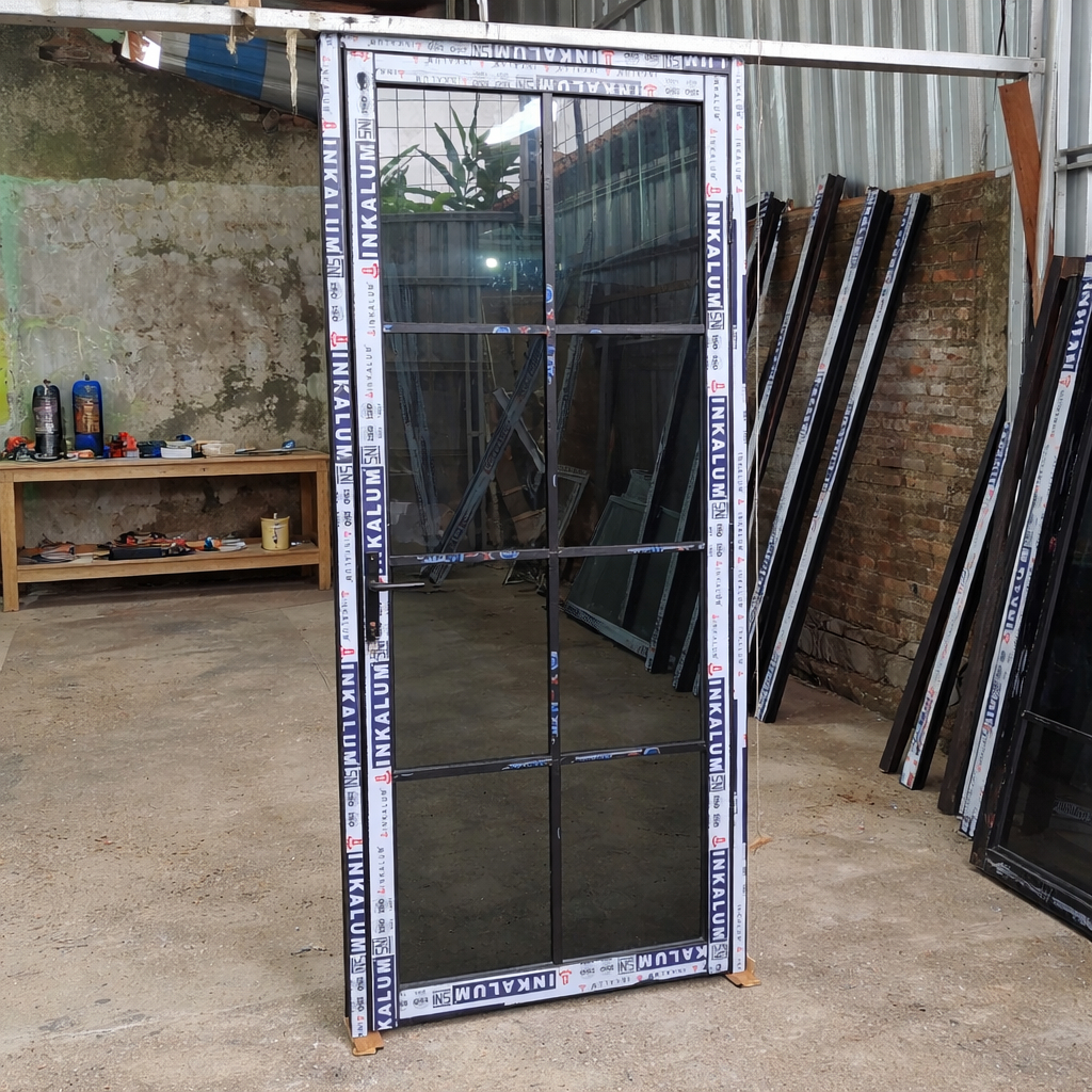 Pintu Aluminium 1 Daun Minimalis | Pintu Kamar / Dapur / Toilet Anti Karat