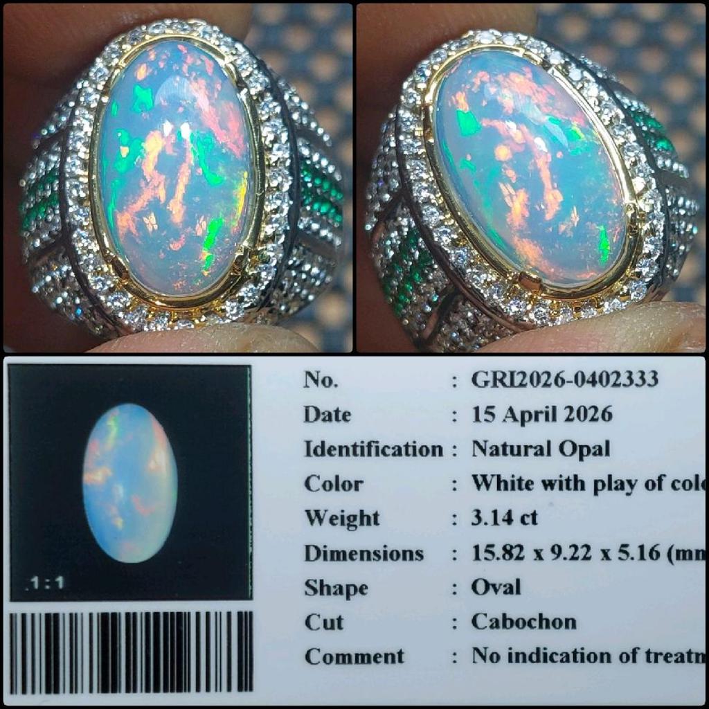 Natural Opal Crystal Clean Strong Rainbow Gems Batu Permata Kalimaya Kristal Asli
