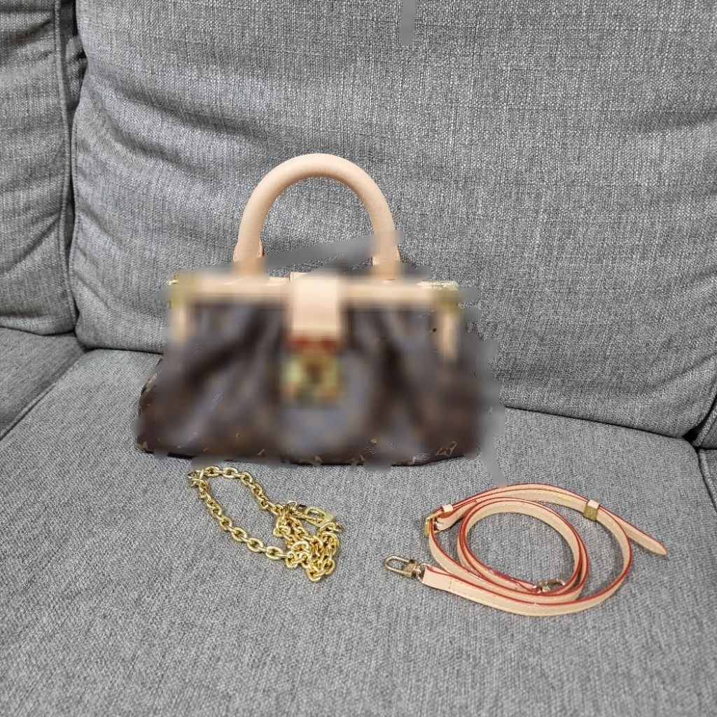 tas fashion show coklat pesta unik selempang kulit tali rantai strap