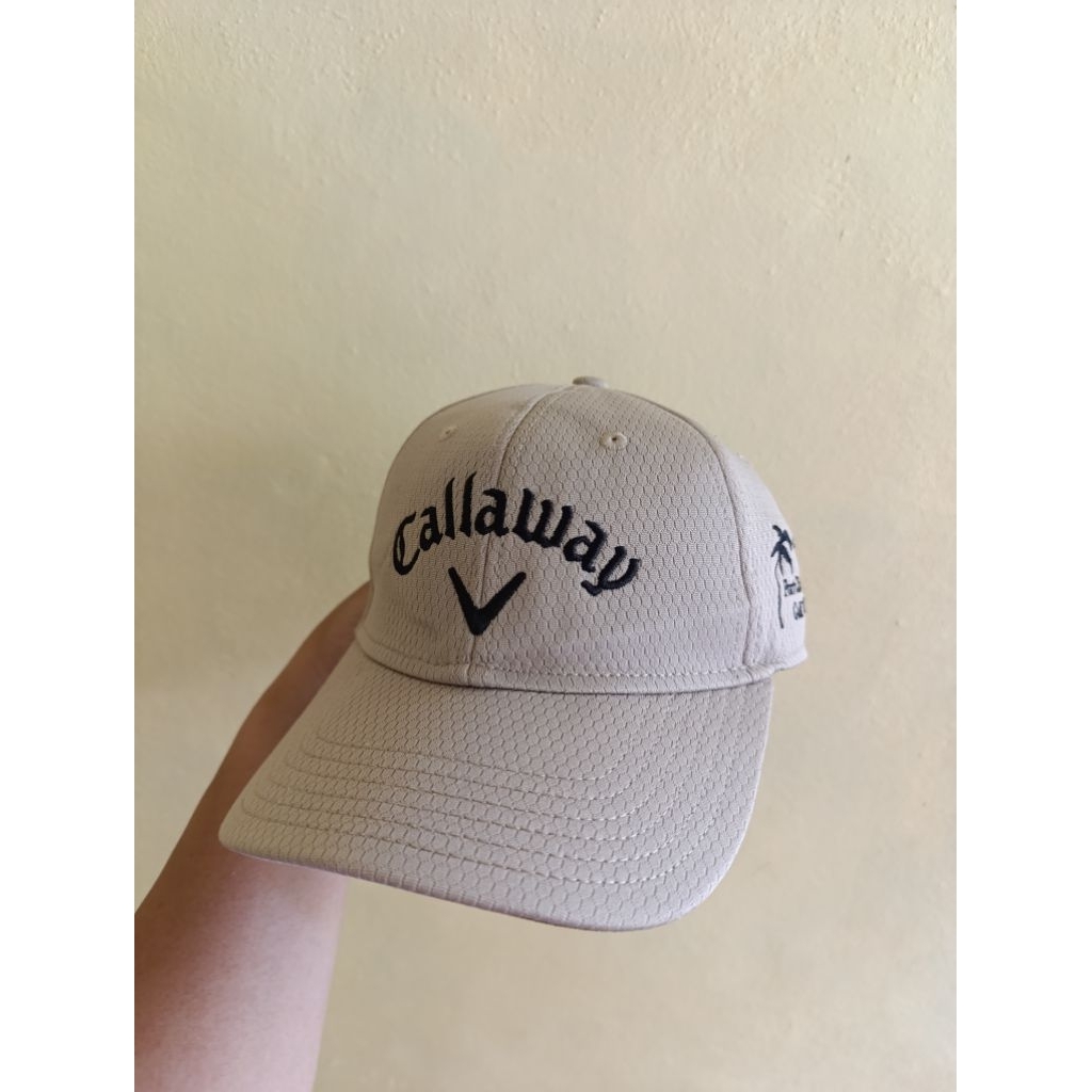 topi golf pria callaway ori 2nd polyester brown