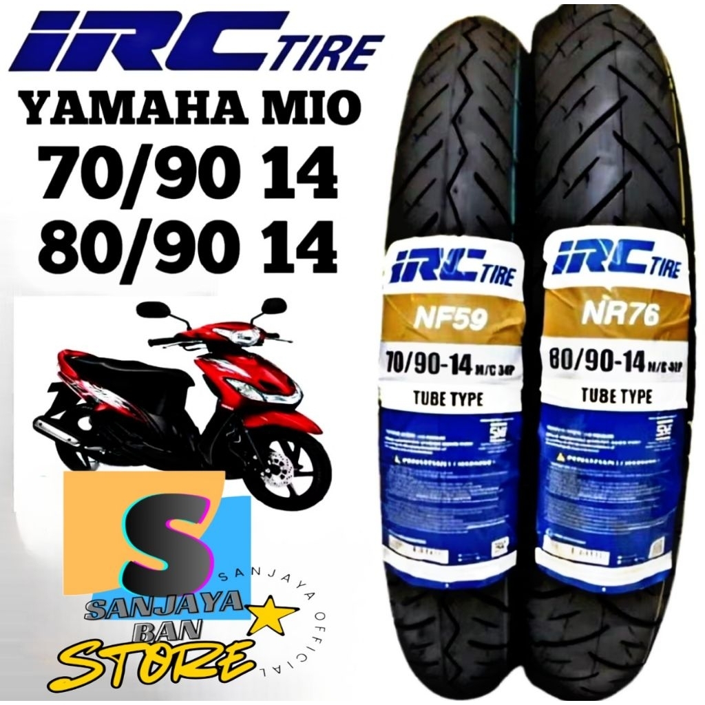 Ban motor Mio Depan 70/90 - Belakang 80/90 Tubeles Ring 14 Cocok untuk motor Honda beat Vario Scoopy