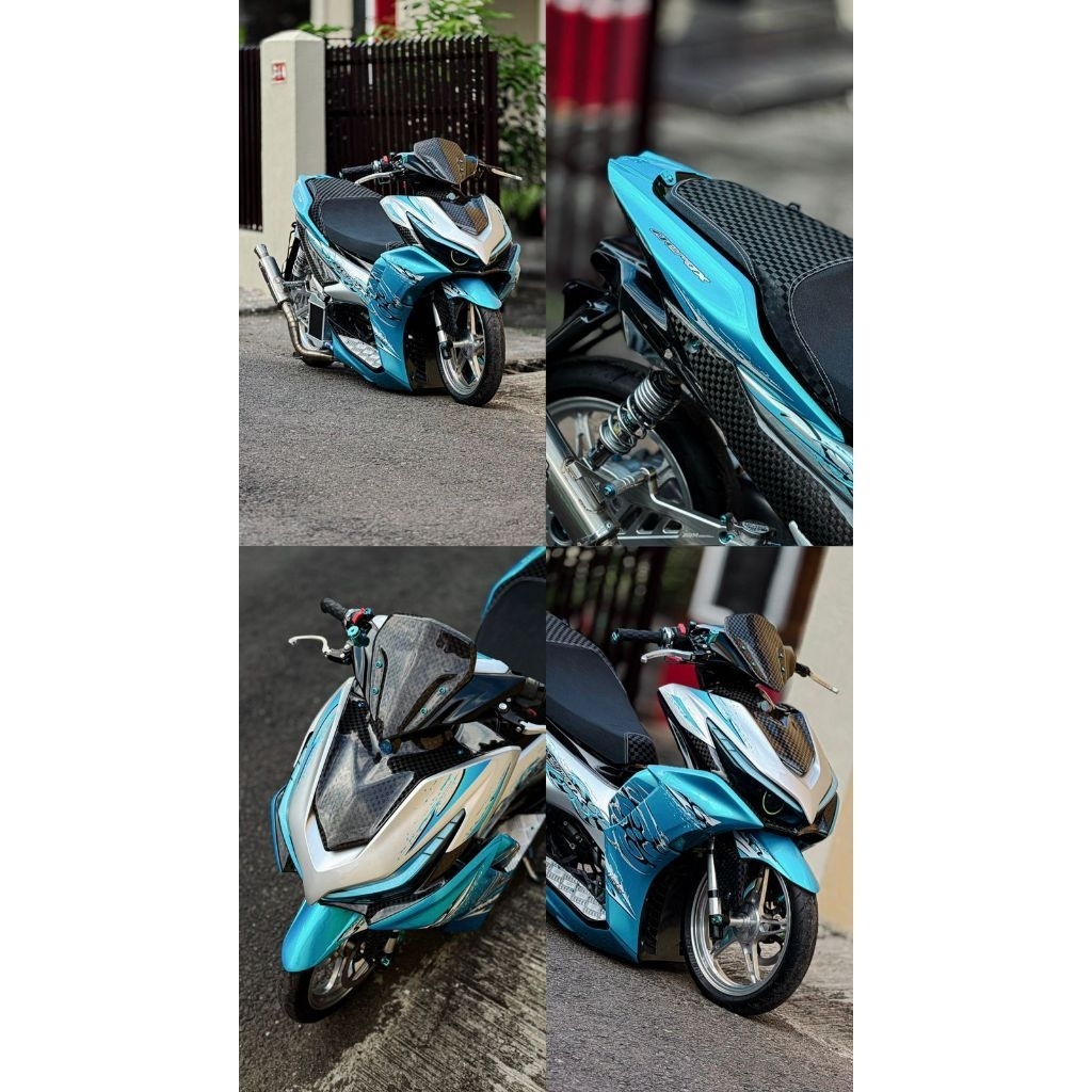 Striping Sticker Transparan Aerox New connected Desain Vietnam Mercury Abstrak Aerox Lyzora Viral Fy