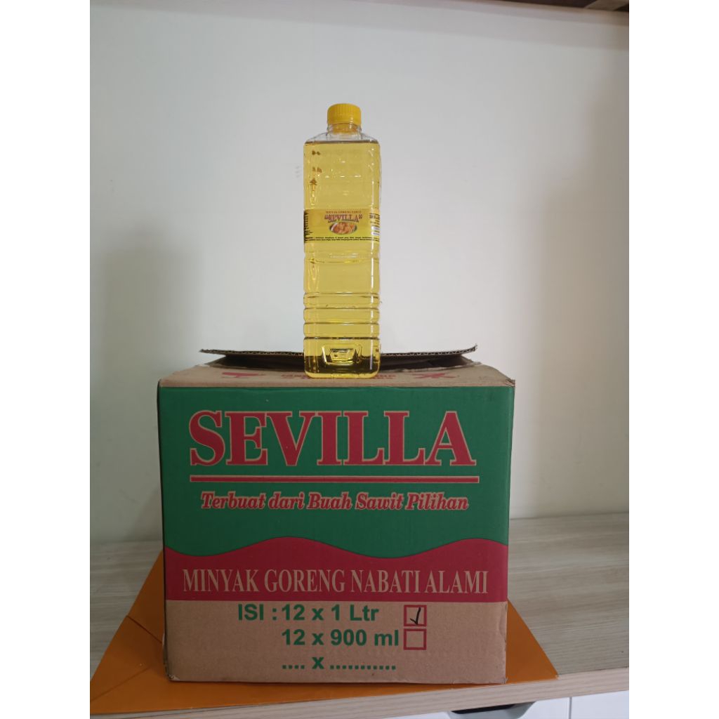 Minyak Goreng Premium Sevilla 1 Liter 1 dos isi 12 botol