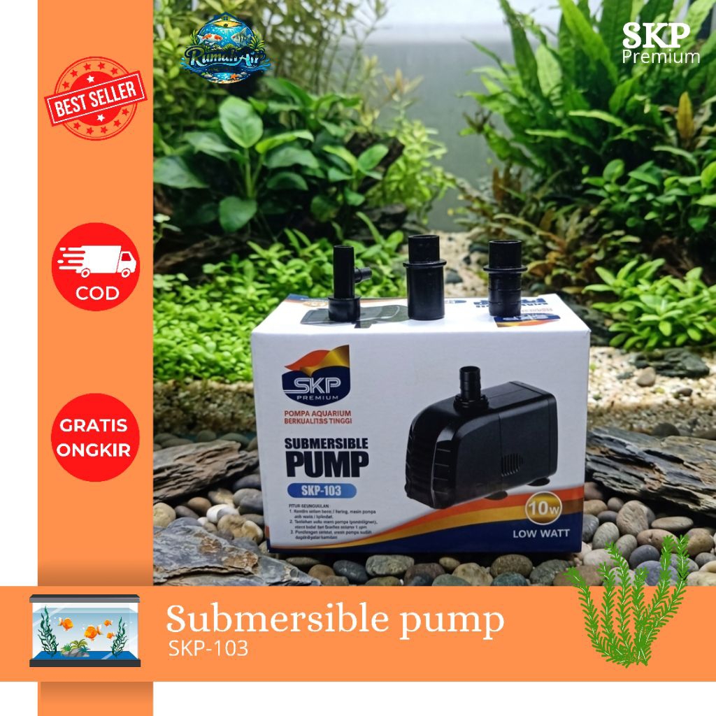 Pompa Aquarium SKP-103 SKP-104 SKP-105 Submersible Pump Pompa air celup filter aquarium kolam aerasi