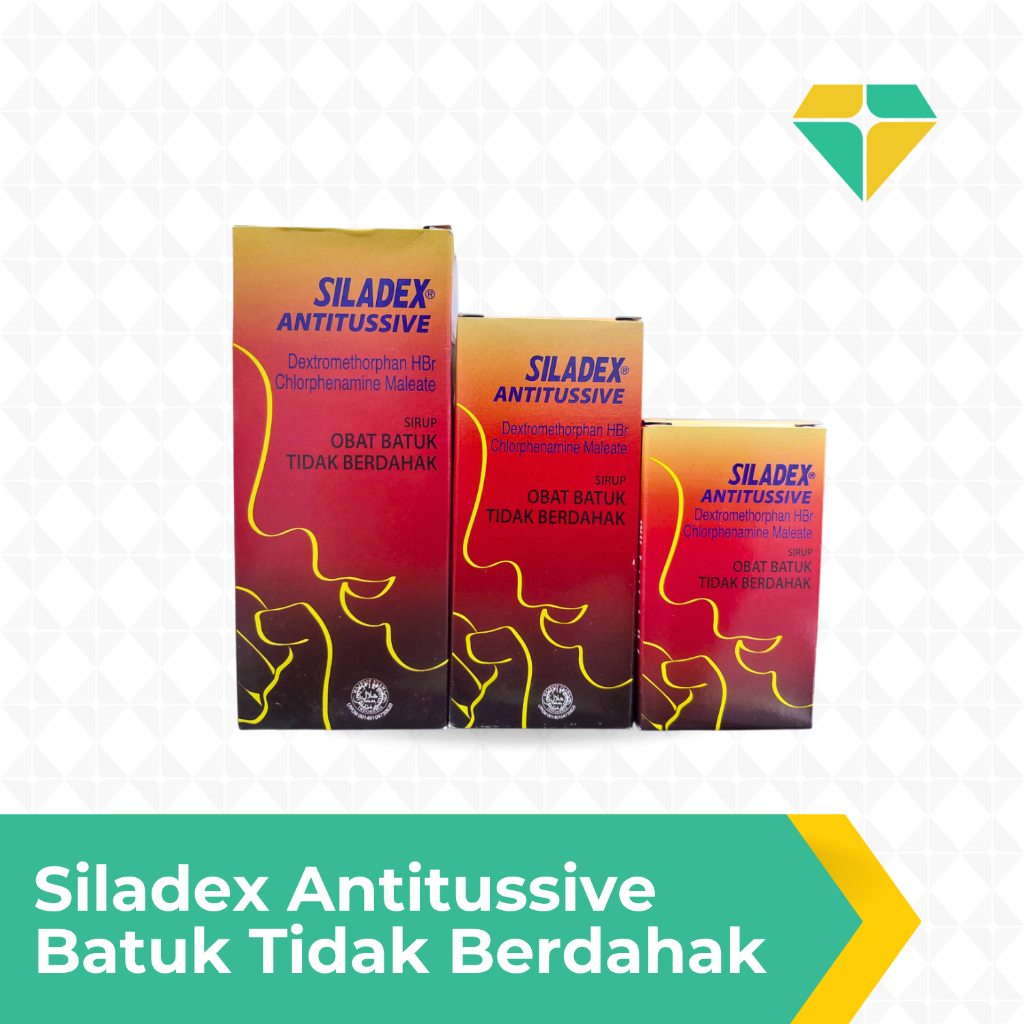 SILADEX Sirup Antitussive Meredakan Batuk Kering Alergi 100ml 60ml 30ml Dewasa Anak