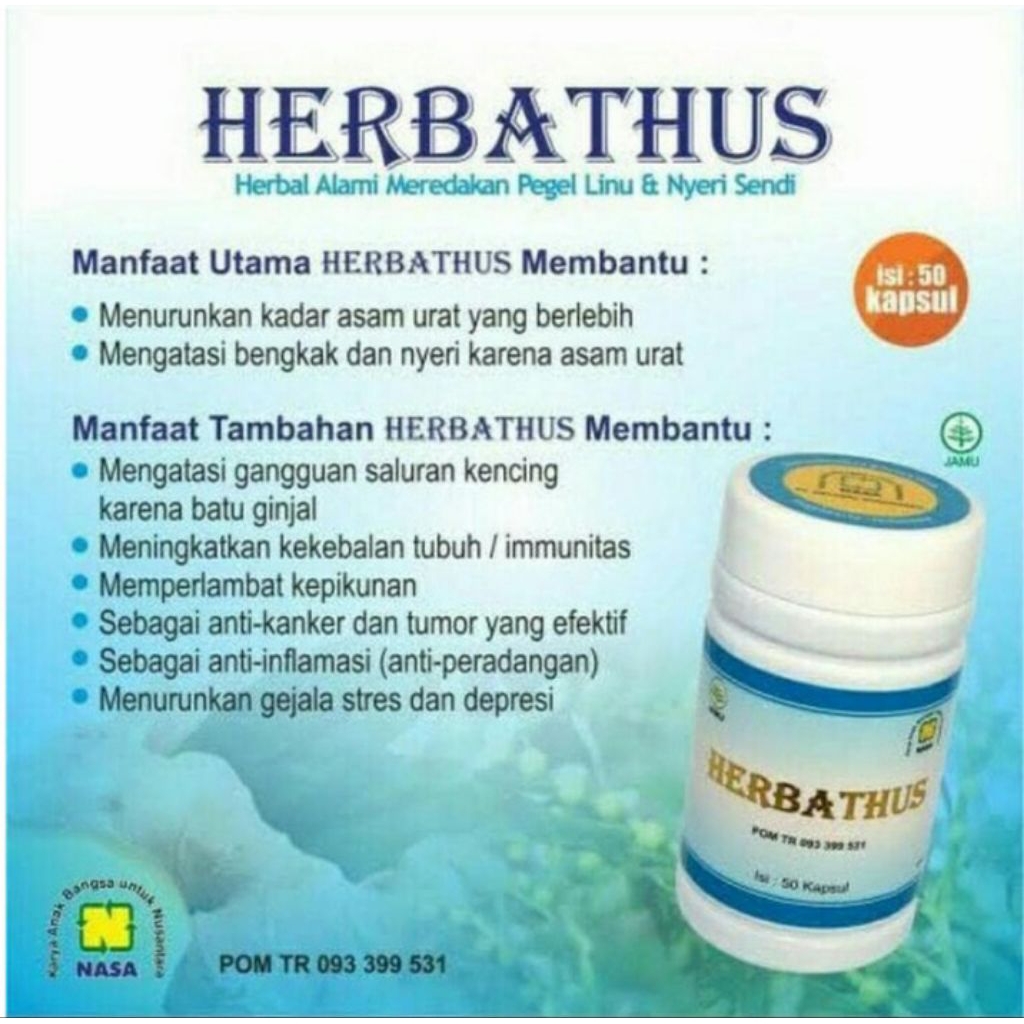 Herbathus Nasa Atasi Asam Urat Rematik Tulang Sendi Pinggal Lutut Ampun Herbatus Nasa