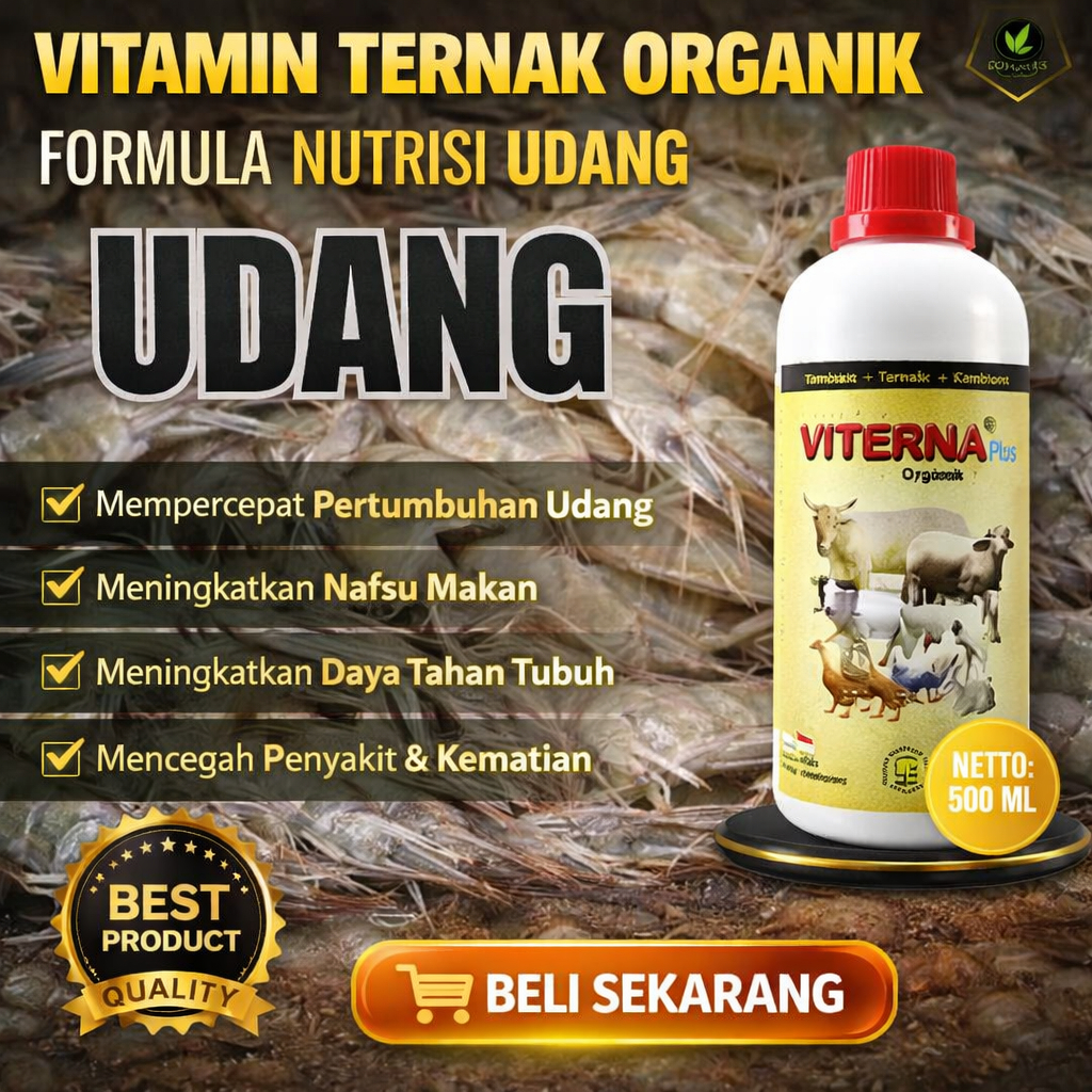 Vitamin Udang Vaname Agar Cepat Besar / Vitamin Udang / Galah / Tambak / Windu / Probiotik Udang