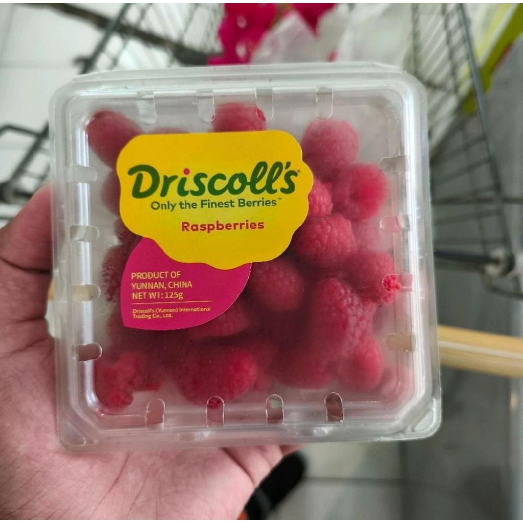 Raspberry Fresh Premium 125gr Buah Import Segar Manis Asam Juicy Driscoll’s