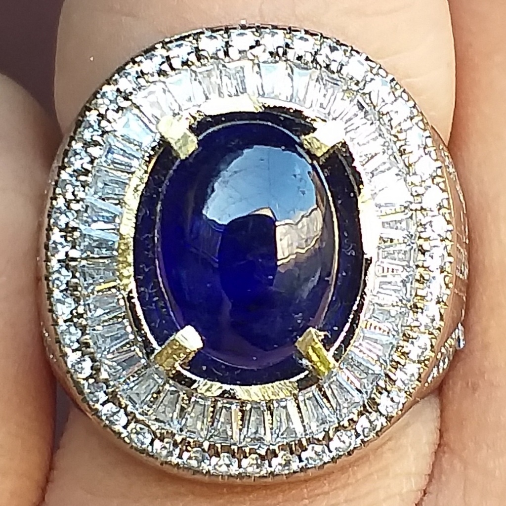 Cincin Blue Sapphire (Royal Blue) Madagascar Memo JGL Natural & Murah