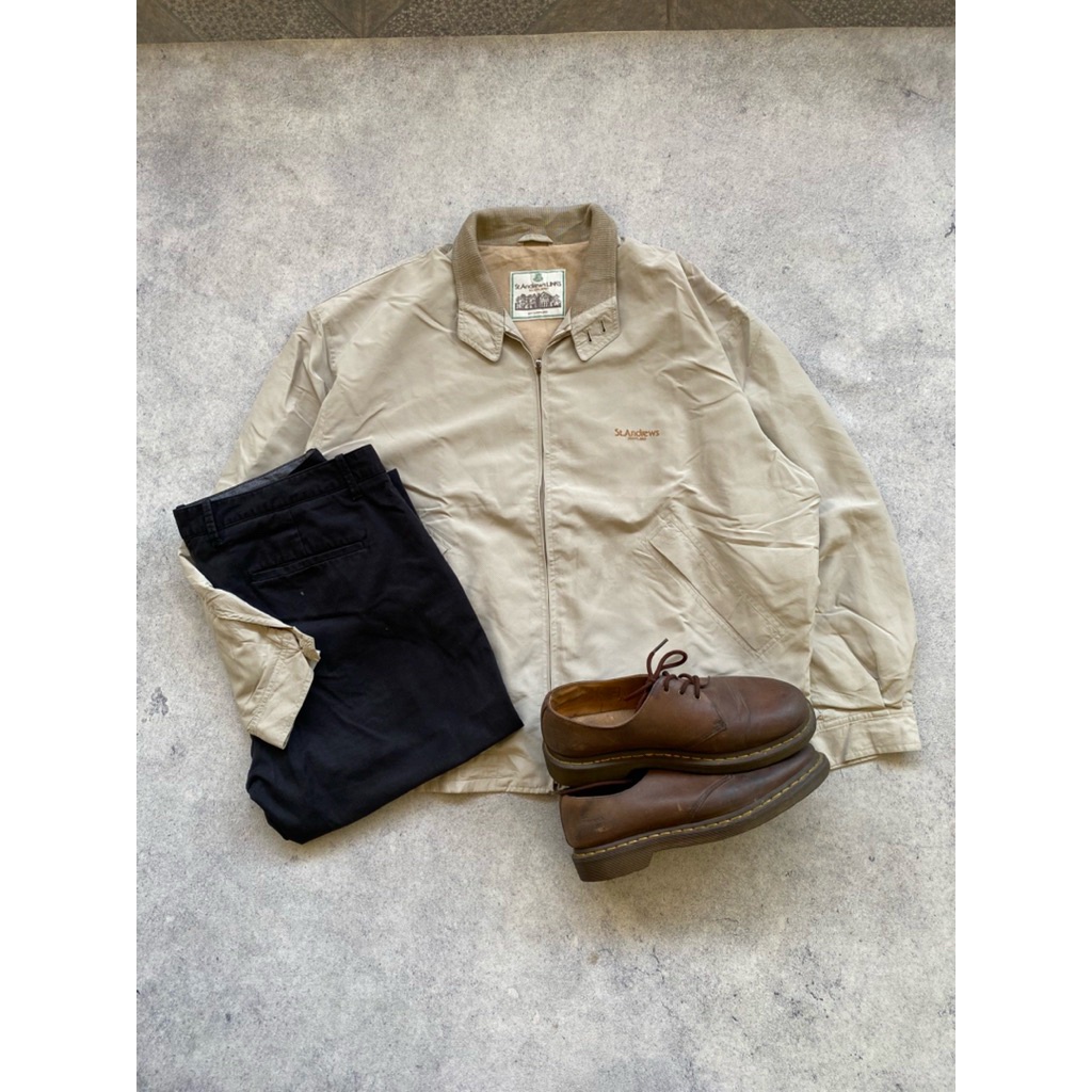 jaket harington Vintage Broken White