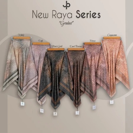 Ready Raya Series Hijab Segi Empat Voal Premium Gradasi Journey Scarves