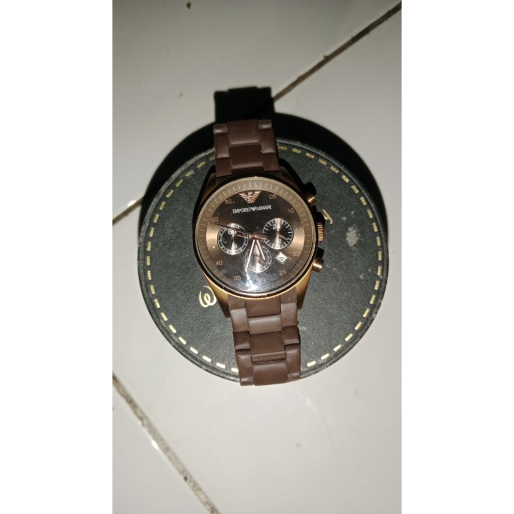 Jam Tangan Pria Rolex Mahkota Analog Tali Rantai Stainless Steel - Warna Hitam Rose Hitam