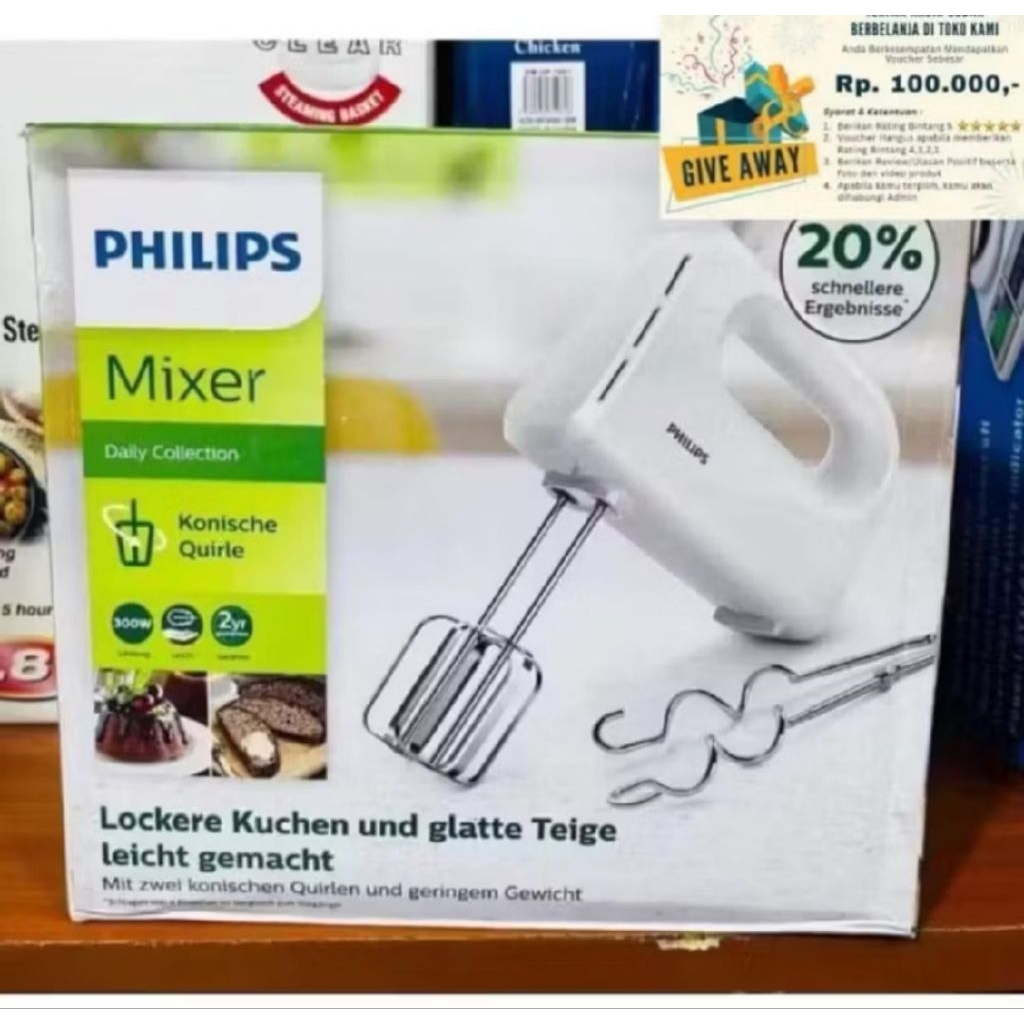 PROMO Cod hand mixer philips hsr-1152 adonan kue 7 speed berfungsi segala adonan kue