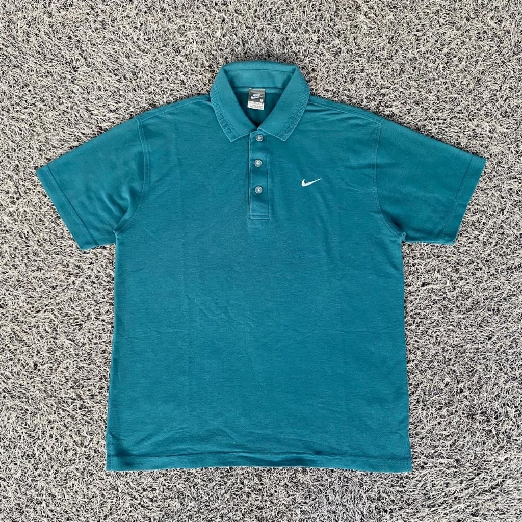 nike polo shirt baby blue kaos kerah nike vintage logo