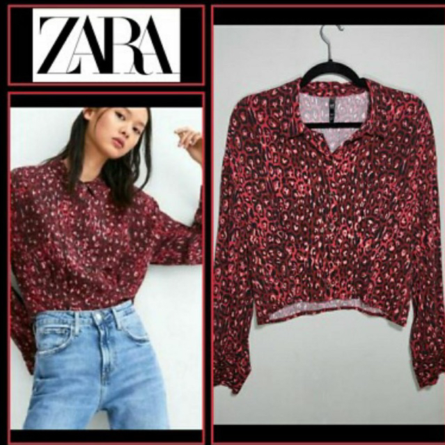 Zara Leopard Kemeja Atasan PL Likenew