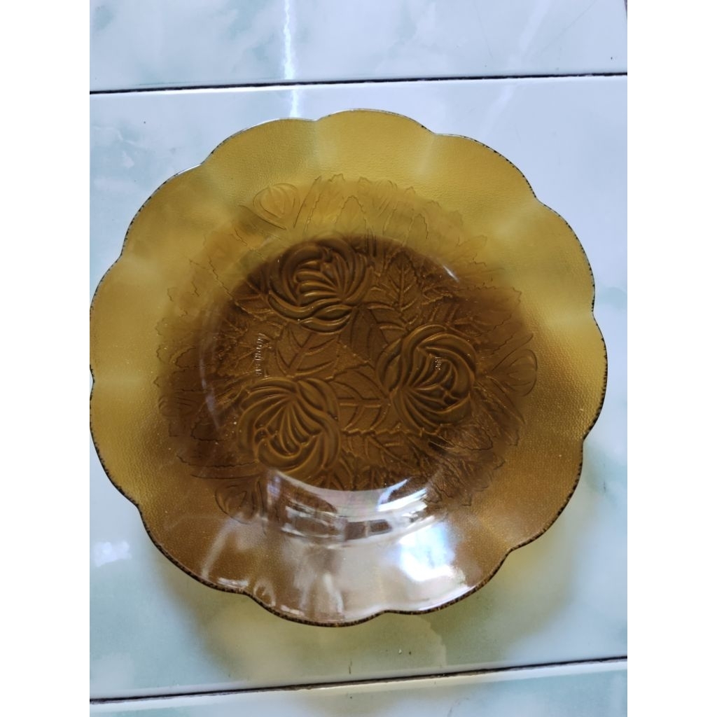Piring bening coklat 8 pcs