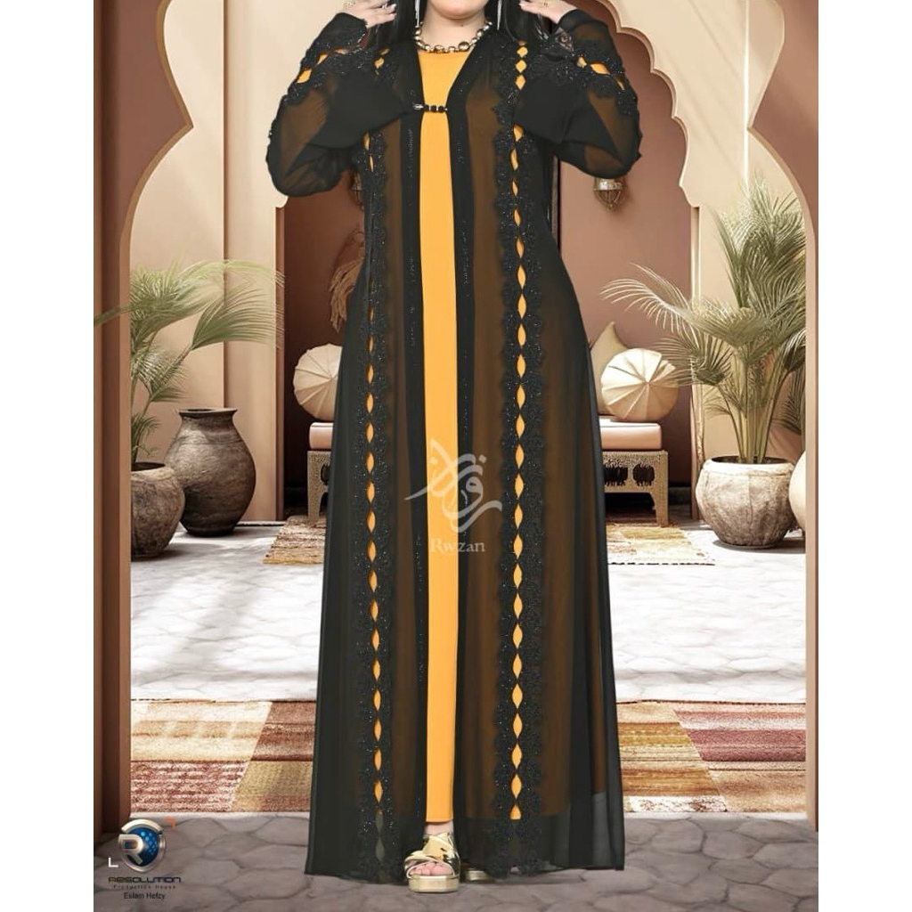 Abaya Mesir | Abaya Outer Siffon Mewah Simple