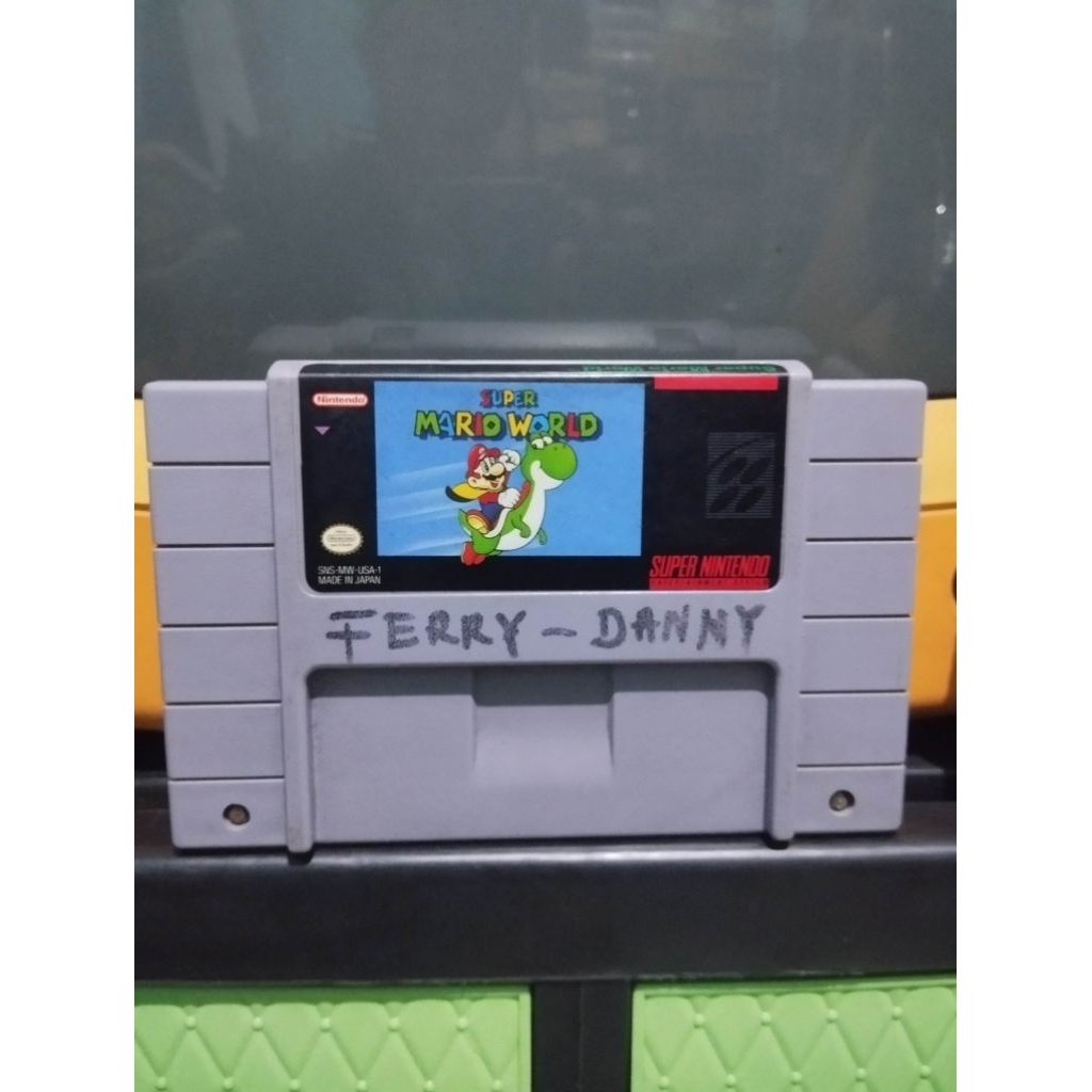 kaset snes super mario worl original