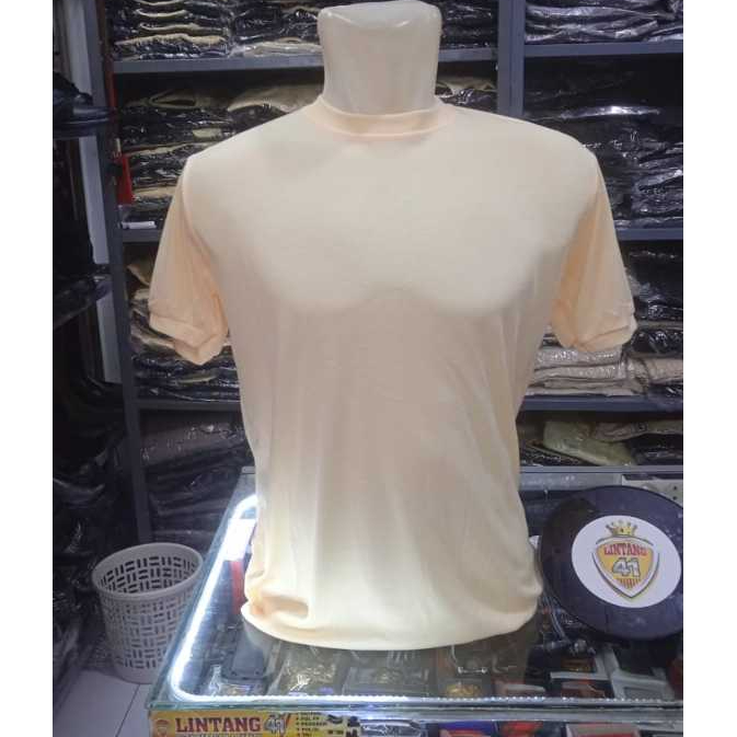 KAOS KREM POLOSAN KAOS SATPAM KREM POLOSAN